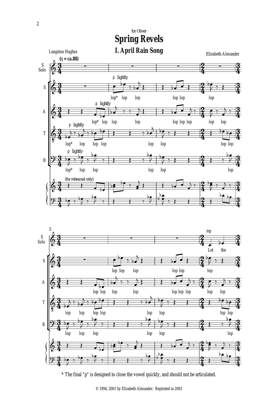 Spring Revels 4-Part scores gallery preview page 5