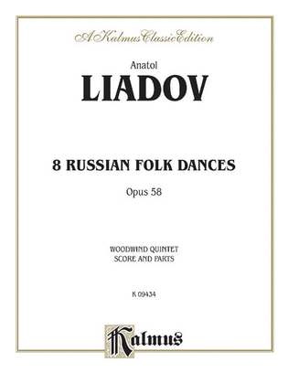 Book cover for Eight Russian Folk Dances, Op. 58