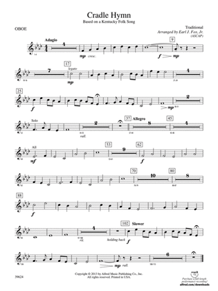 Cradle Hymn: Oboe