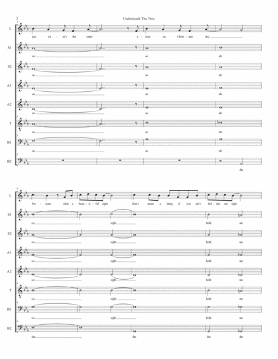 Underneath The Tree Divisi scores gallery preview page 2