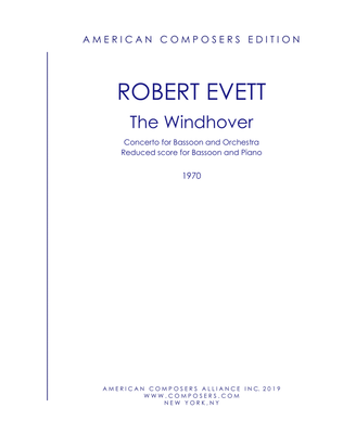 [Evett] The Windhover (Piano Reduction)