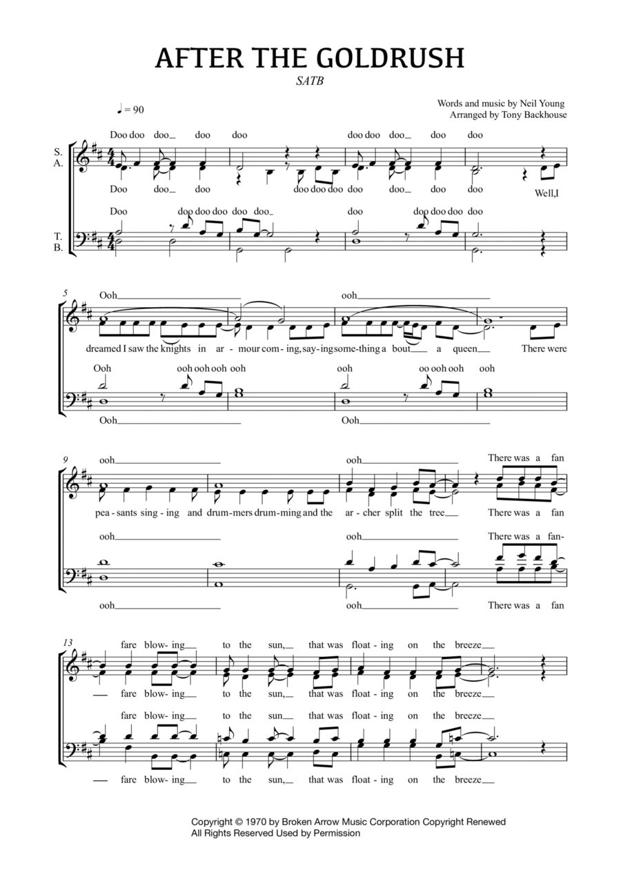 After The Gold Rush 4-Part scores gallery preview page 1