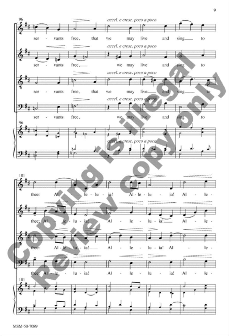 Love's Redeeming Work Is Done 4-Part scores gallery preview page 9