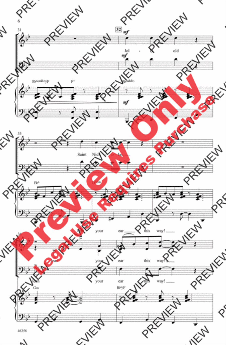 Swingin' Saint Nick! 3-Part scores gallery preview page 6