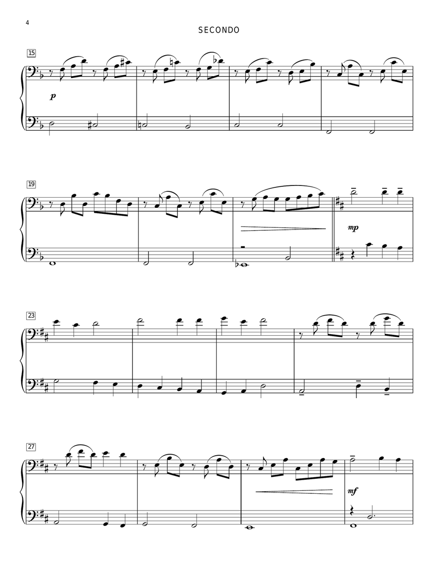 Beautiful Savior (arr. Larry Moore) Piano Duet - Digital Sheet Music page 3