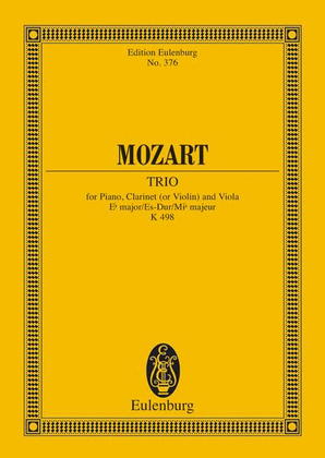 Book cover for Trio in E-flat Major, K. 498