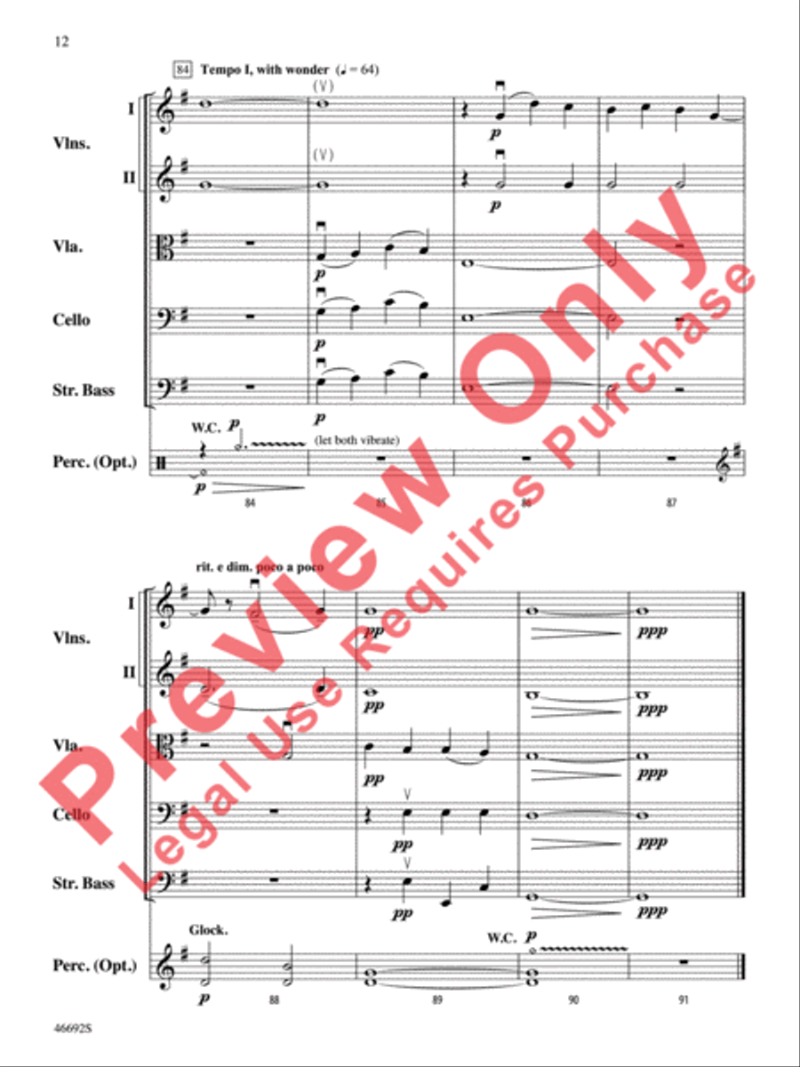 See Amid the Winter's Snow String Orchestra scores gallery preview page 13