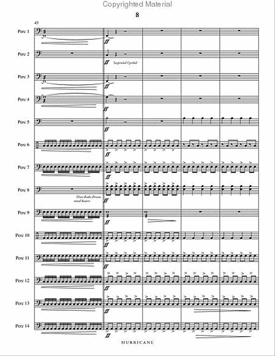 Hurricane Hurricane Percussion Ensemble scores gallery preview page 9