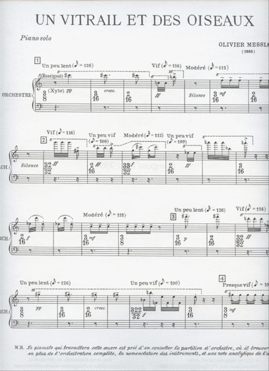 Un Vitrail et des Oiseaux (Piano Part) Piano Solo scores gallery preview page 2