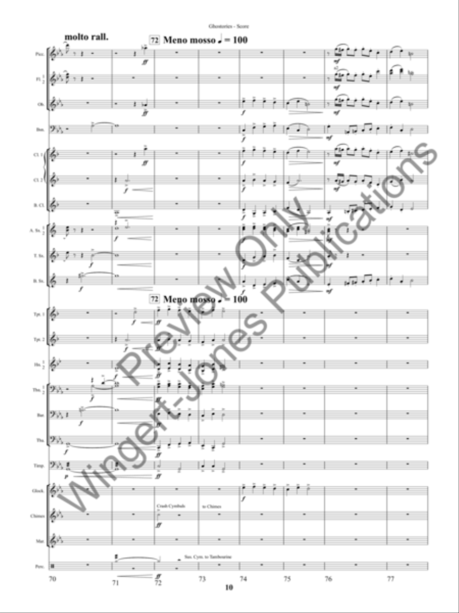 Ghostories (Score) Concert Band scores gallery preview page 13