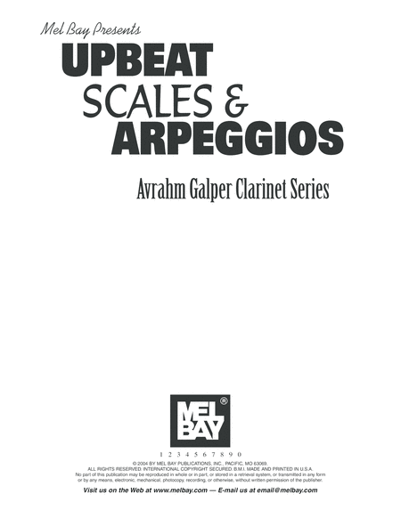 Upbeat Scales and Arpeggios