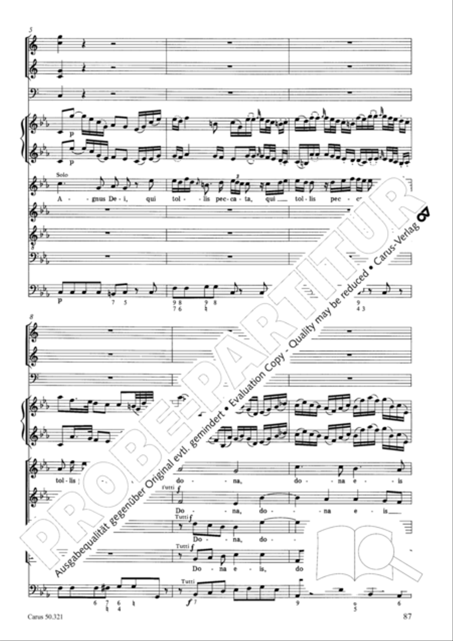 Requiem in C minor 4-Part scores gallery preview page 93