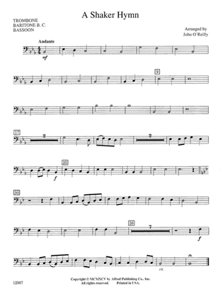 A Shaker Hymn: 1st Trombone
