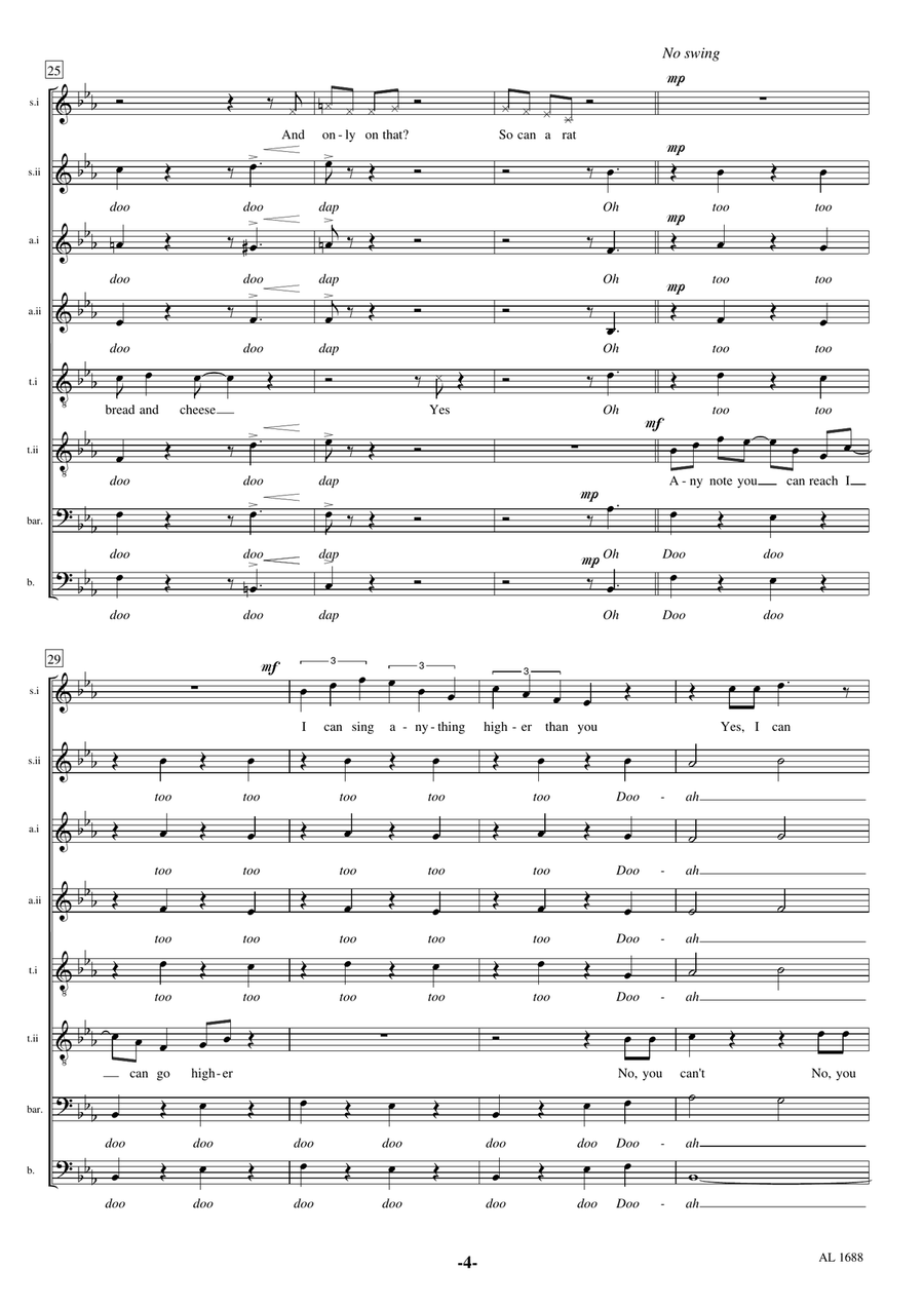 Anything You Can Do (I Can Do Better) Choir scores gallery preview page 4