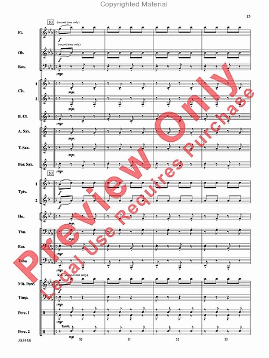 Armenian Dances, Part 1, Selections from Concert Band scores gallery preview page 16