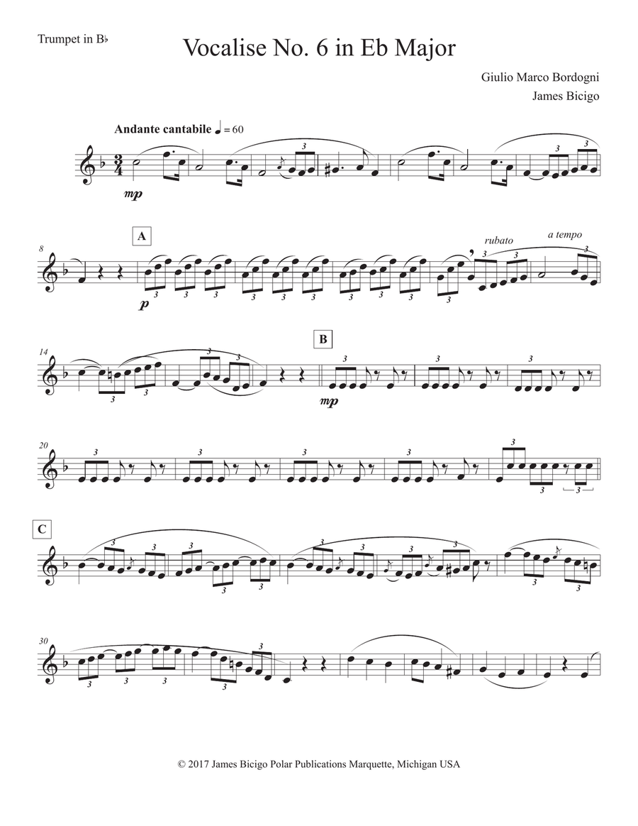 Vocalise No.6 in Eb Major School and Community scores gallery preview page 5