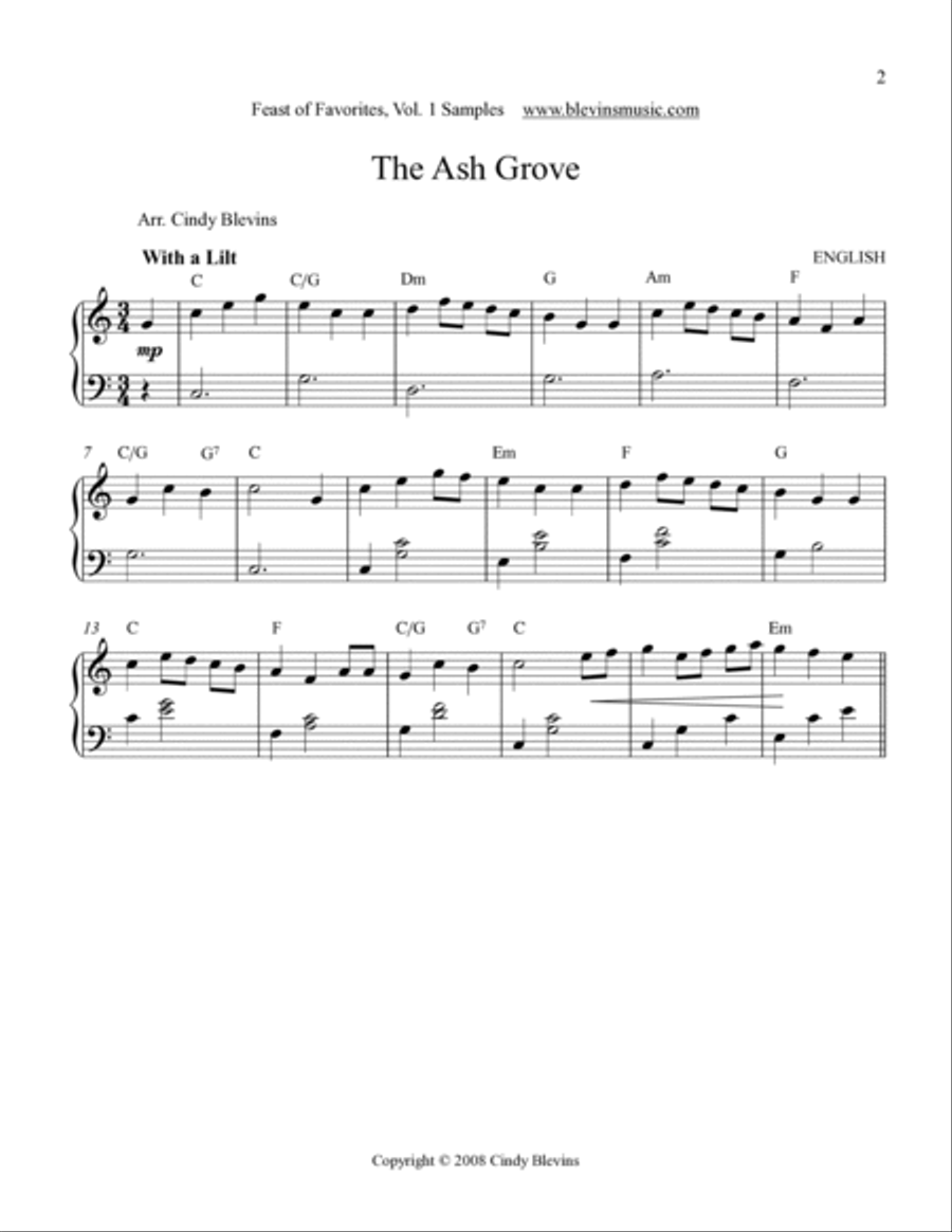 Feast of Favorites, Vol. 1, 21 Solos for all harps Lap Harp scores gallery preview page 3