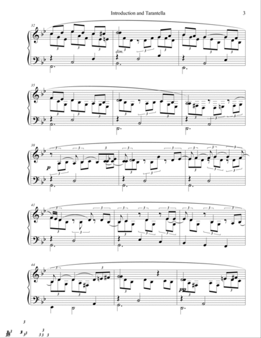Introduction and Tarantella Piano Solo scores gallery preview page 3