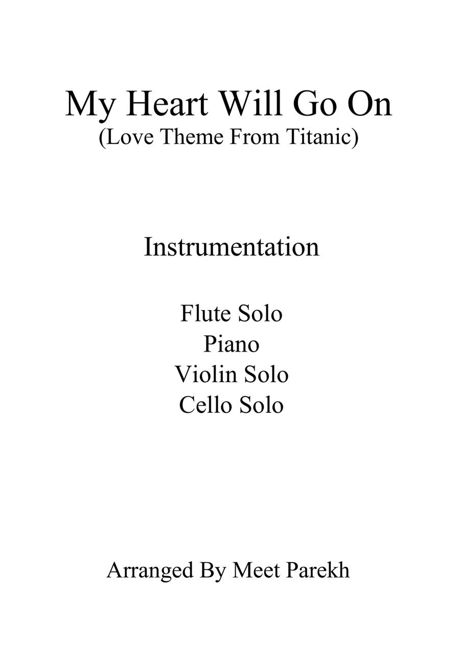 My Heart Will Go On (Love Theme from Titanic) Chamber Orchestra scores gallery preview page 1