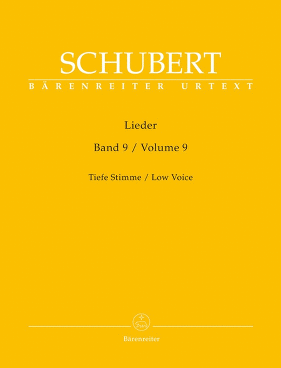 Schubert - Lieder Vol 9 Low Voice
