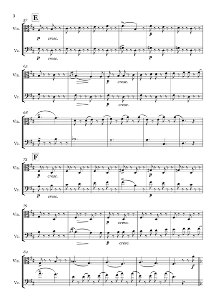 Tarantelle Op. 100 - Viola & Cello Duet String Duet scores gallery preview page 4