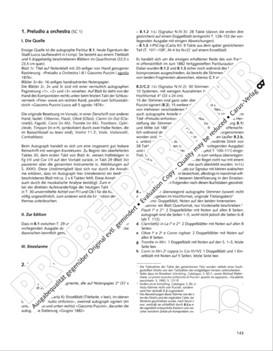 Edizione Nazionale delle Opere di Giacomo Puccini. II. Instrumental music; 1. Works for orchestra (vol. II/1) Score scores gallery preview page 190