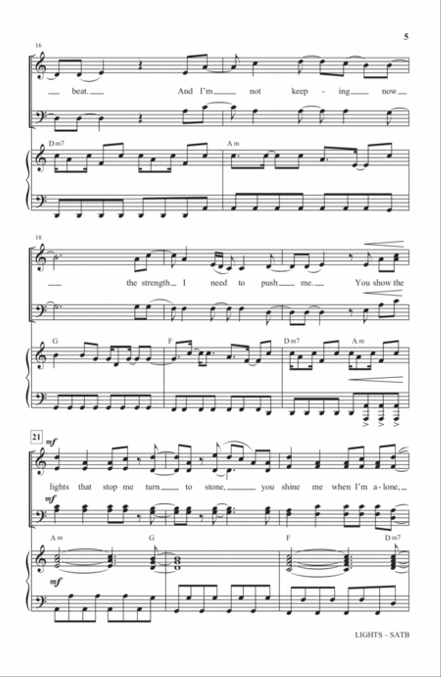 Lights Lights 4-Part scores gallery preview page 3