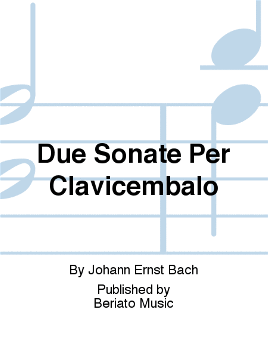Due Sonate Per Clavicembalo Harpsichord scores gallery preview page 1