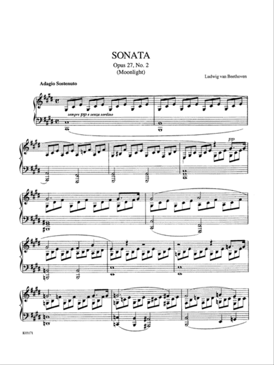 Sonata No. 14 in C-sharp Minor, Op. 27, No. 2 (Moonlight)