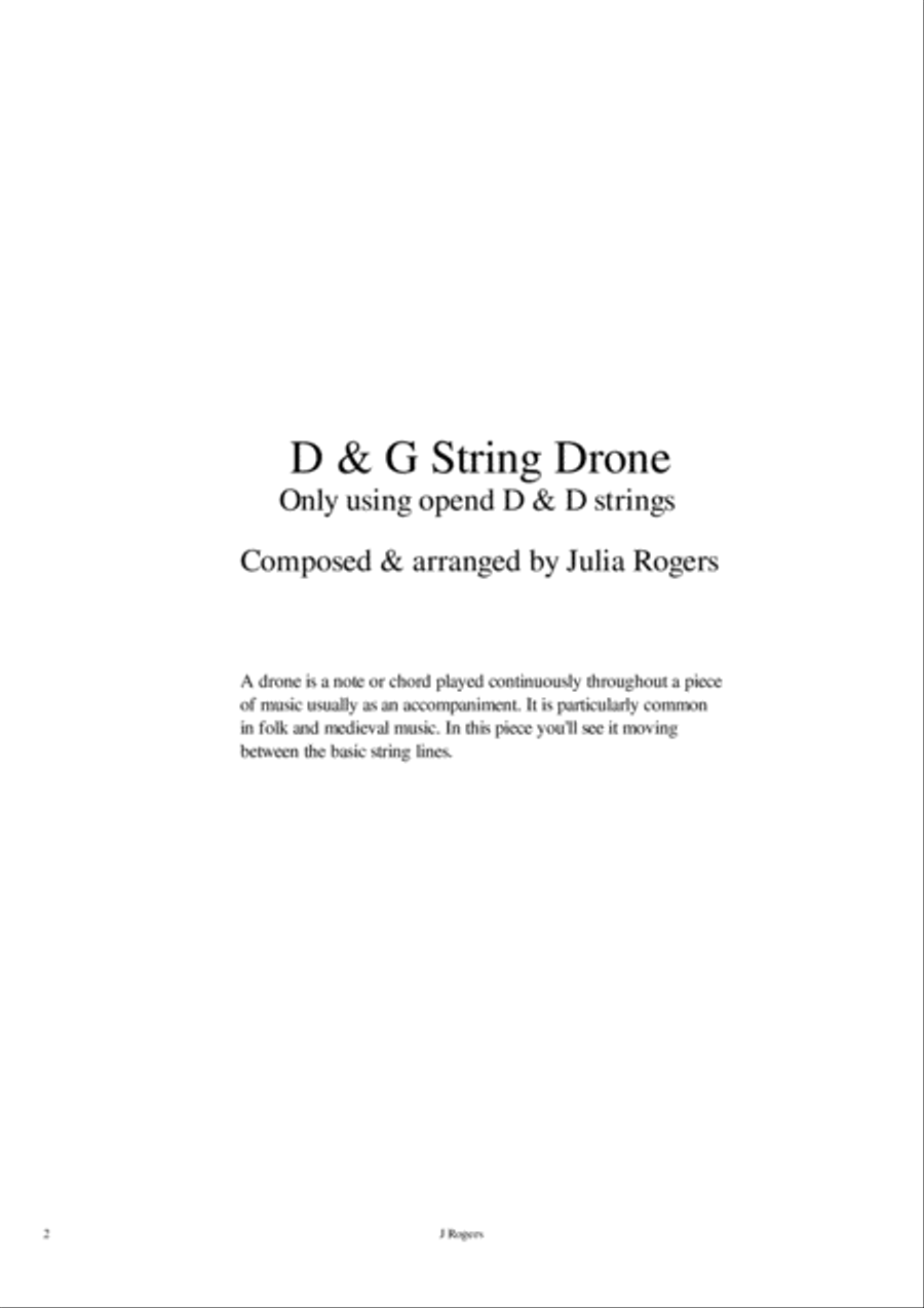 Drone on the D & G String Quartet scores gallery preview page 2