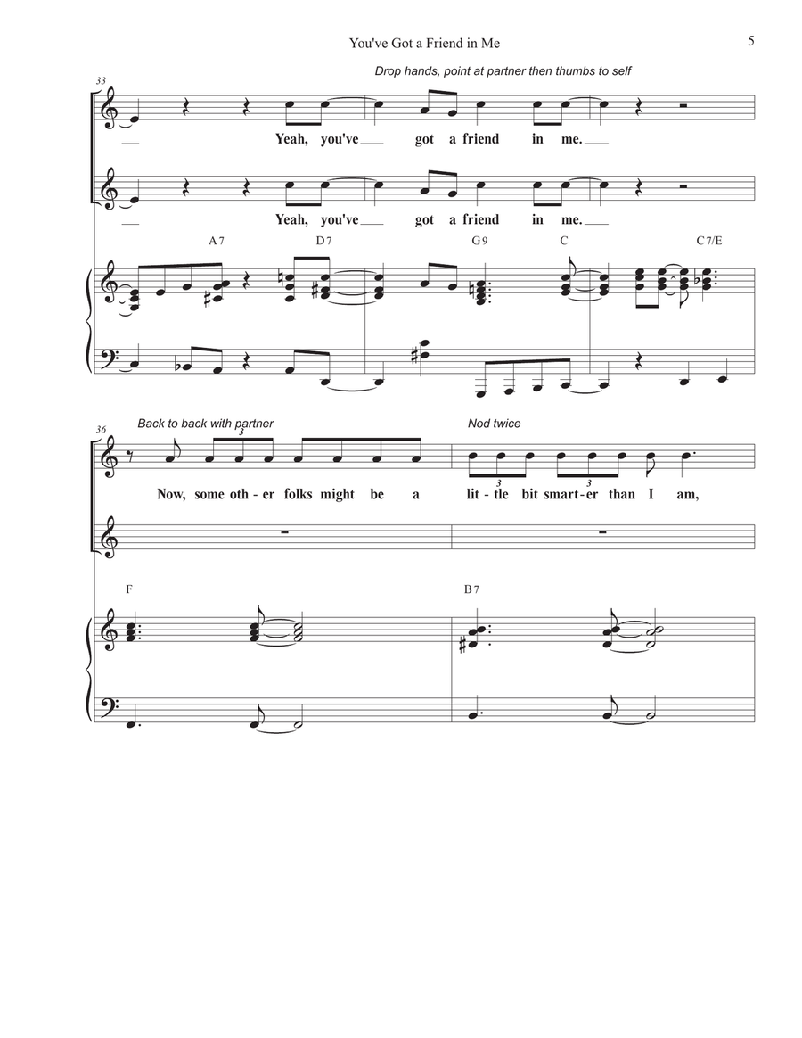 You've Got A Friend In Me 2-Part scores gallery preview page 5