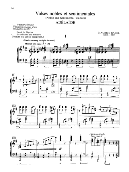 Ravel -- Valses nobles et sentimentales