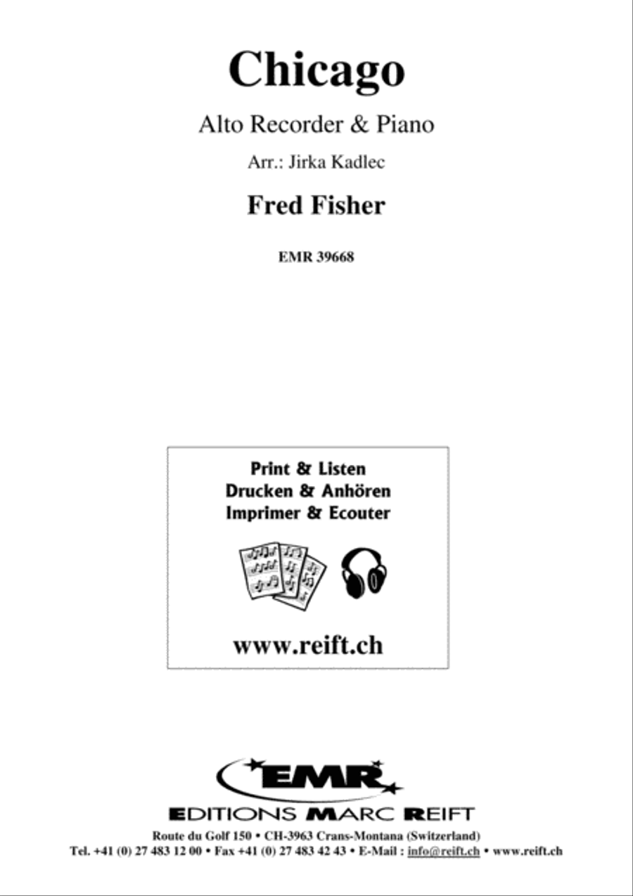Chicago Chicago Alto Recorder scores gallery preview page 1