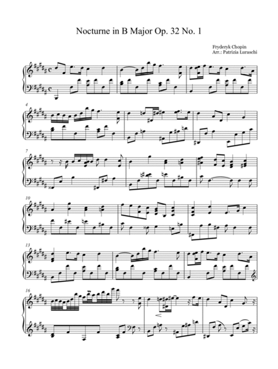 Nocturne in B Major Op. 32 No. 1