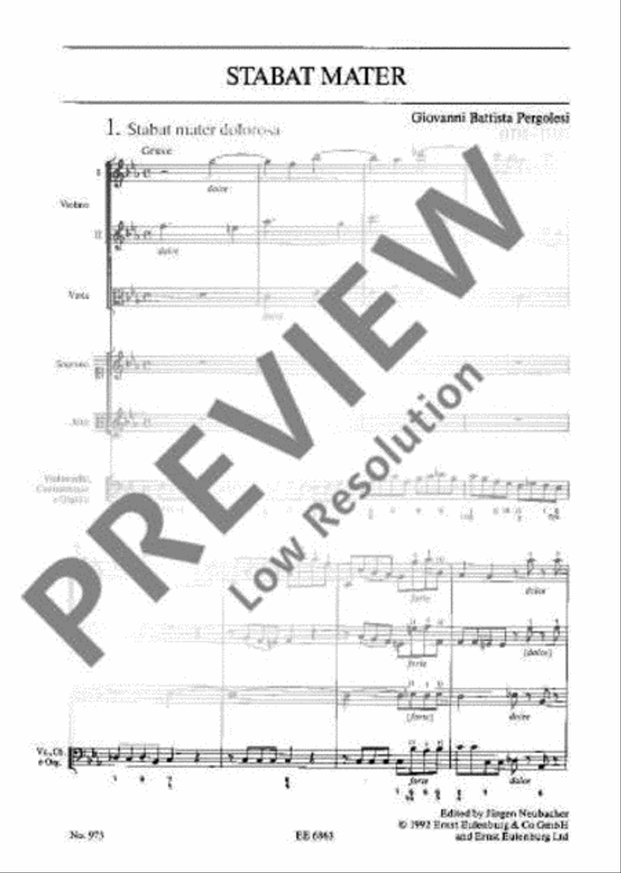 Stabat Mater Basso Continuo scores gallery preview page 20
