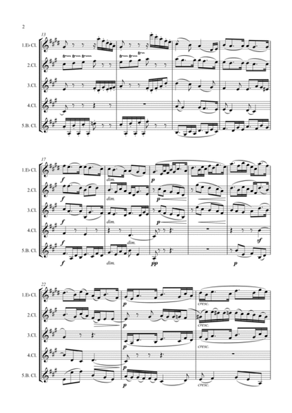 Elgar: Variations VIII (W.N.) and IX (Nimrod) from Enigma Variations Op.36 - clarinet quintet image number null