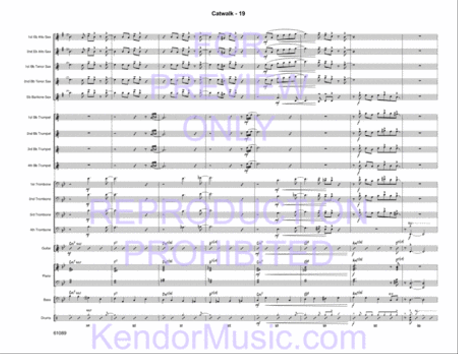 Catwalk (Score) Jazz Ensemble scores gallery preview page 21