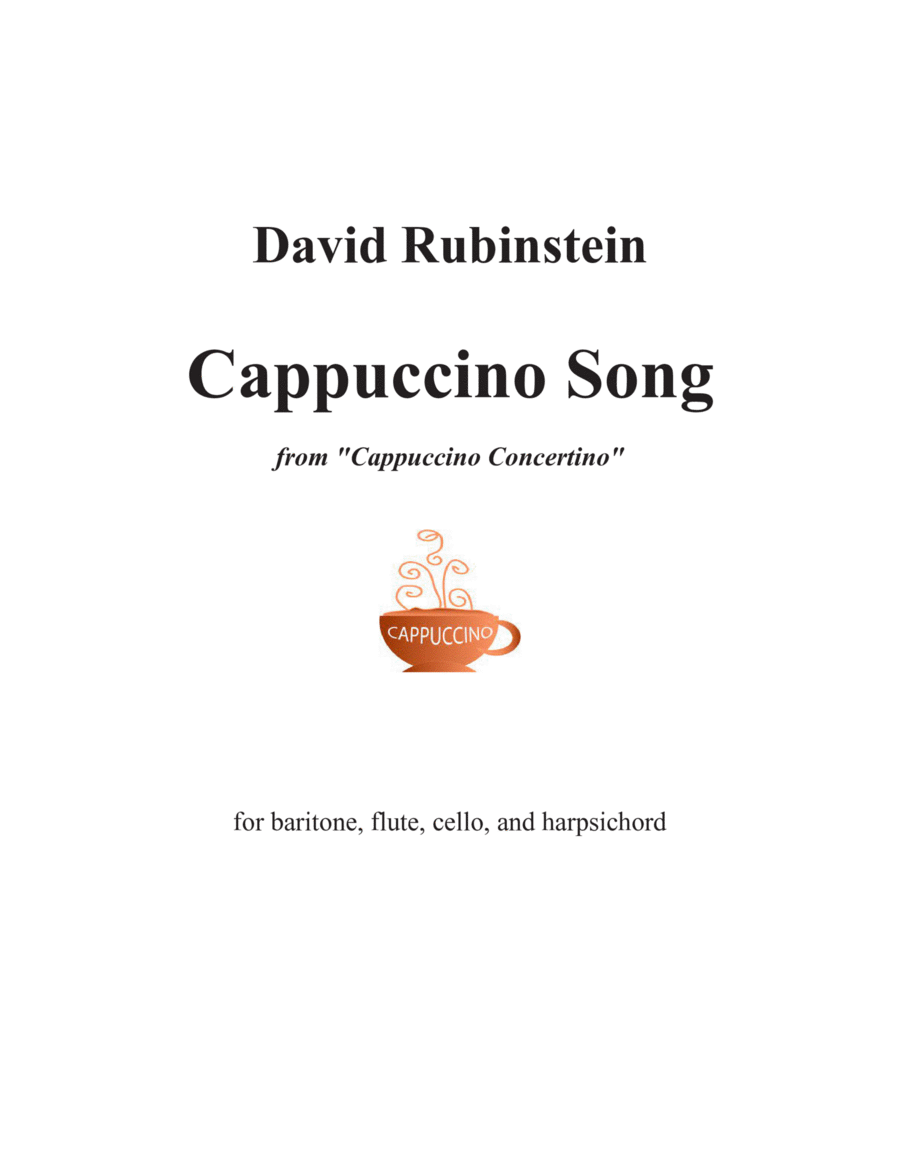 Cappuccino Song - Score Only image number null