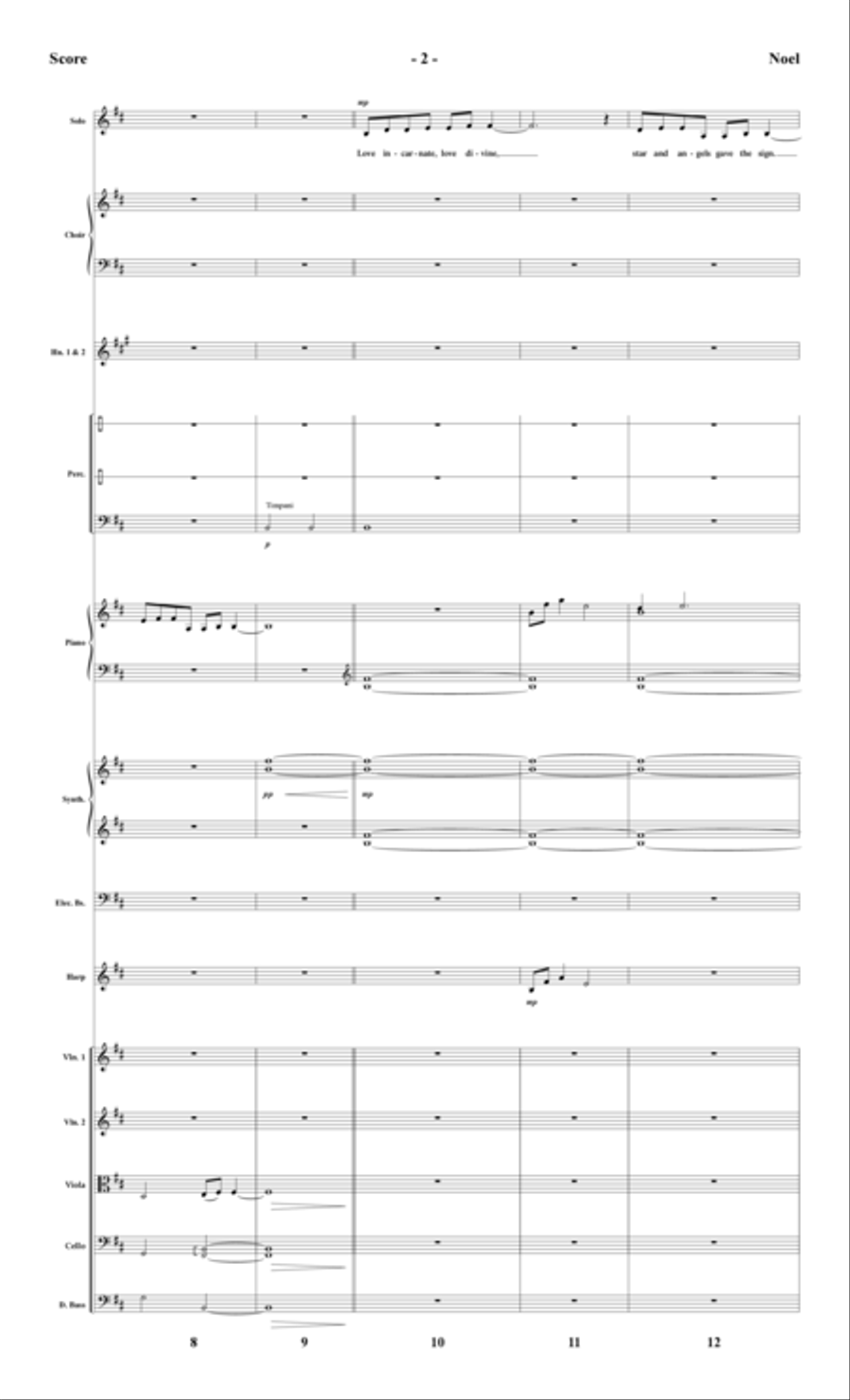 Noel (feat. Lauren Daigle) (arr. Heather Sorenson) - Full Score Choir scores gallery preview page 2