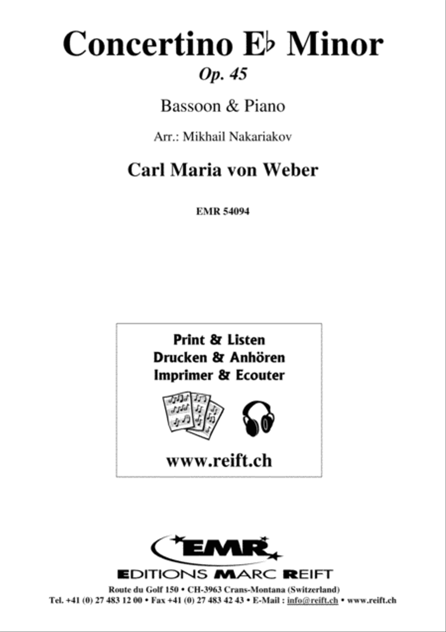 Concertino Eb Minor Bassoon Solo scores gallery preview page 2