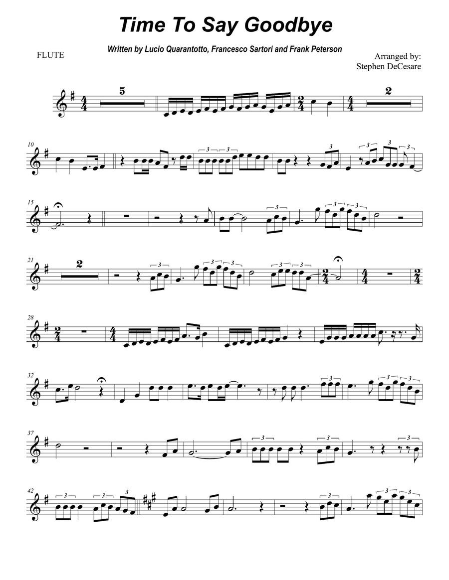 Time To Say Goodbye Time To Say Goodbye Woodwind Duet scores gallery preview page 4