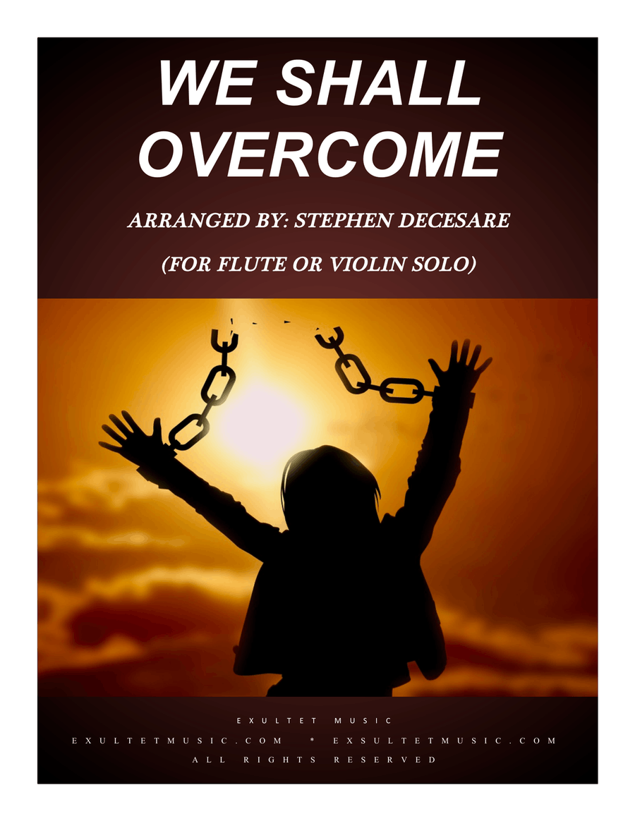We Shall Overcome (for Flute or Violin solo and Piano) Flute scores gallery preview page 1
