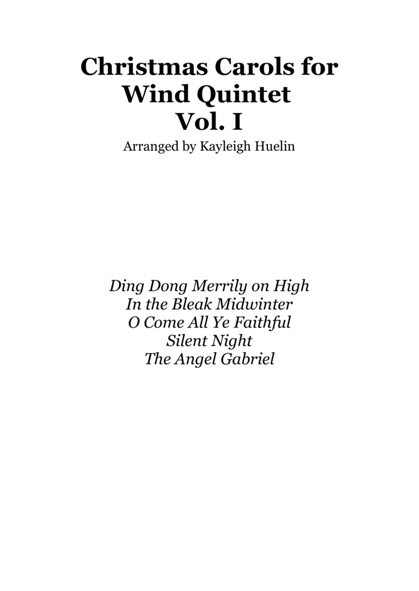 Christmas Carol Selection vol. 1 for wind quintet image number null