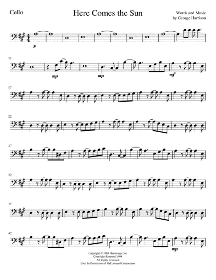 Here Comes The Sun String Trio scores gallery preview page 6