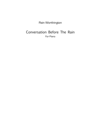 Book cover for Conversation Before the Rain – for piano