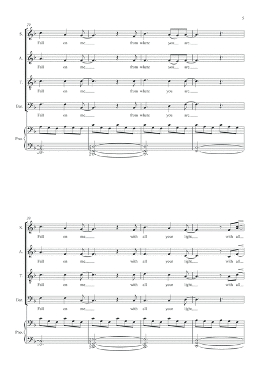 Fall On Me 4-Part scores gallery preview page 5