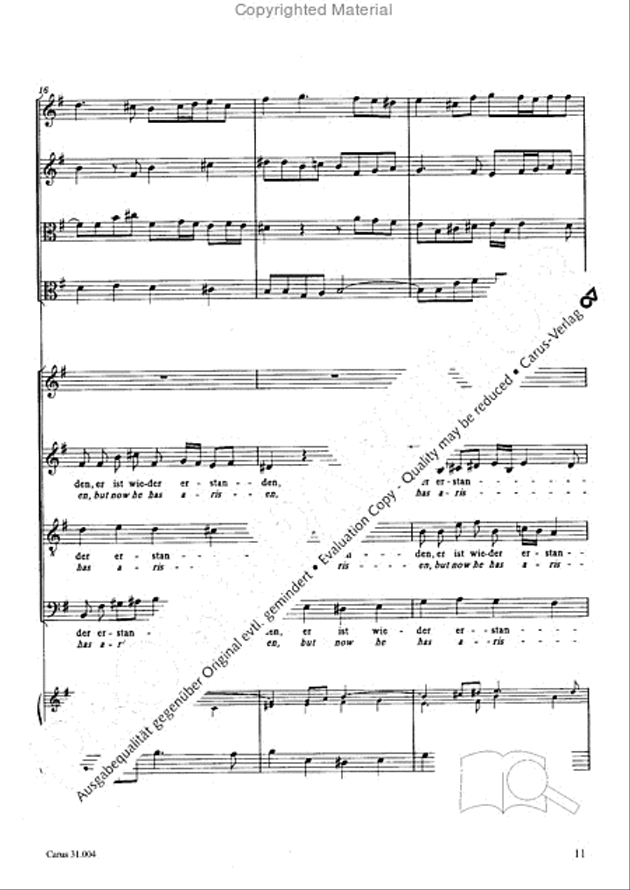 Christ lay in death's cold prison (Christ lag in Todesbanden) 4-Part scores gallery preview page 9