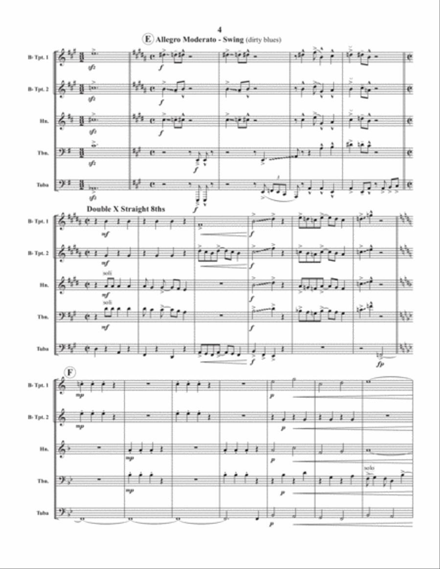 J.B. Jingle Bells J.B. Jingle Bells Brass Quintet scores gallery preview page 5