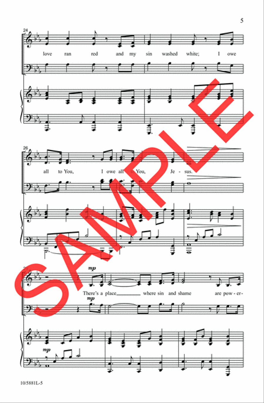 At the Cross (Love Ran Red) Choir scores gallery preview page 5