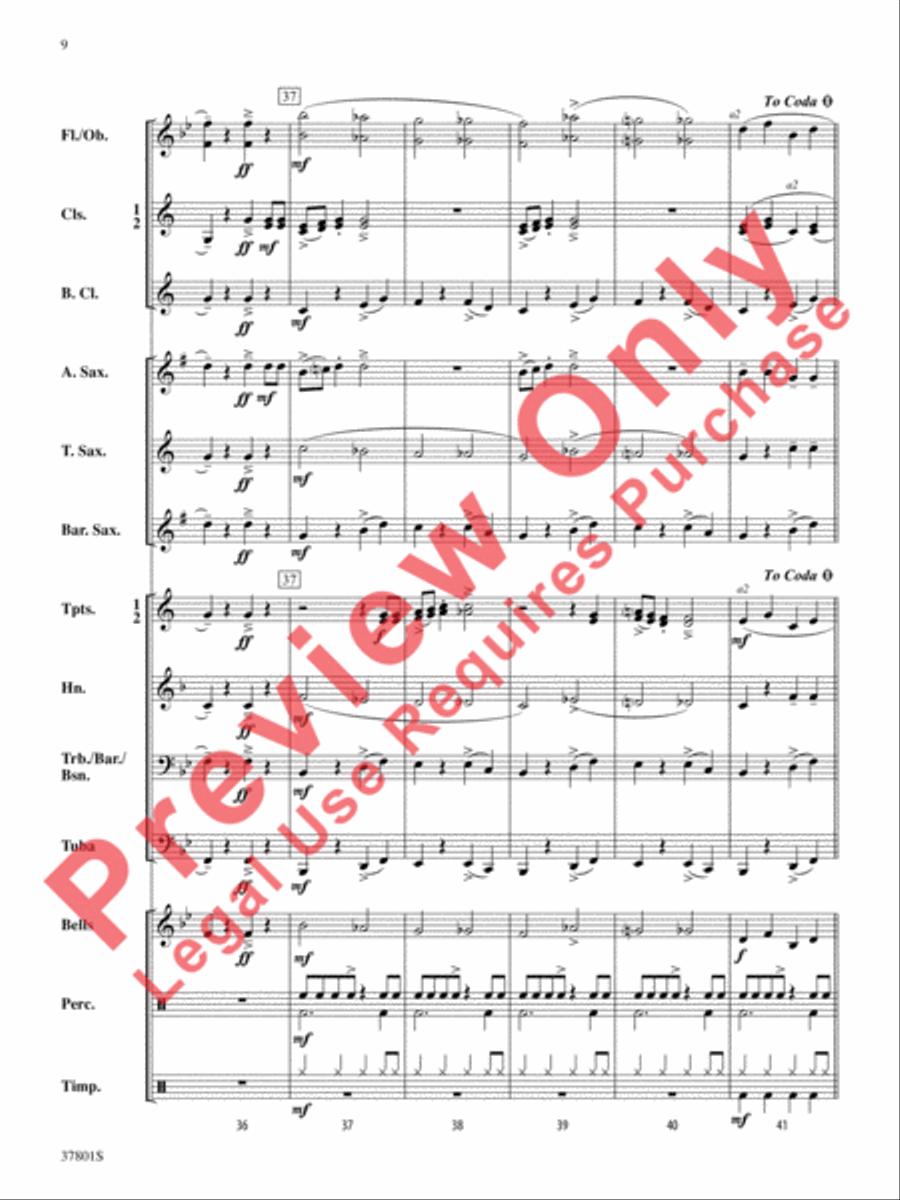 You'd Better Watch Out! Concert Band scores gallery preview page 10